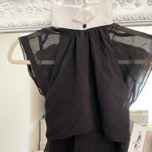 VINTAGE Karl Lagerfeld of Chanel 100% SILK Top COLLECTIBLE Dress Shirt - Picture 3 of 10